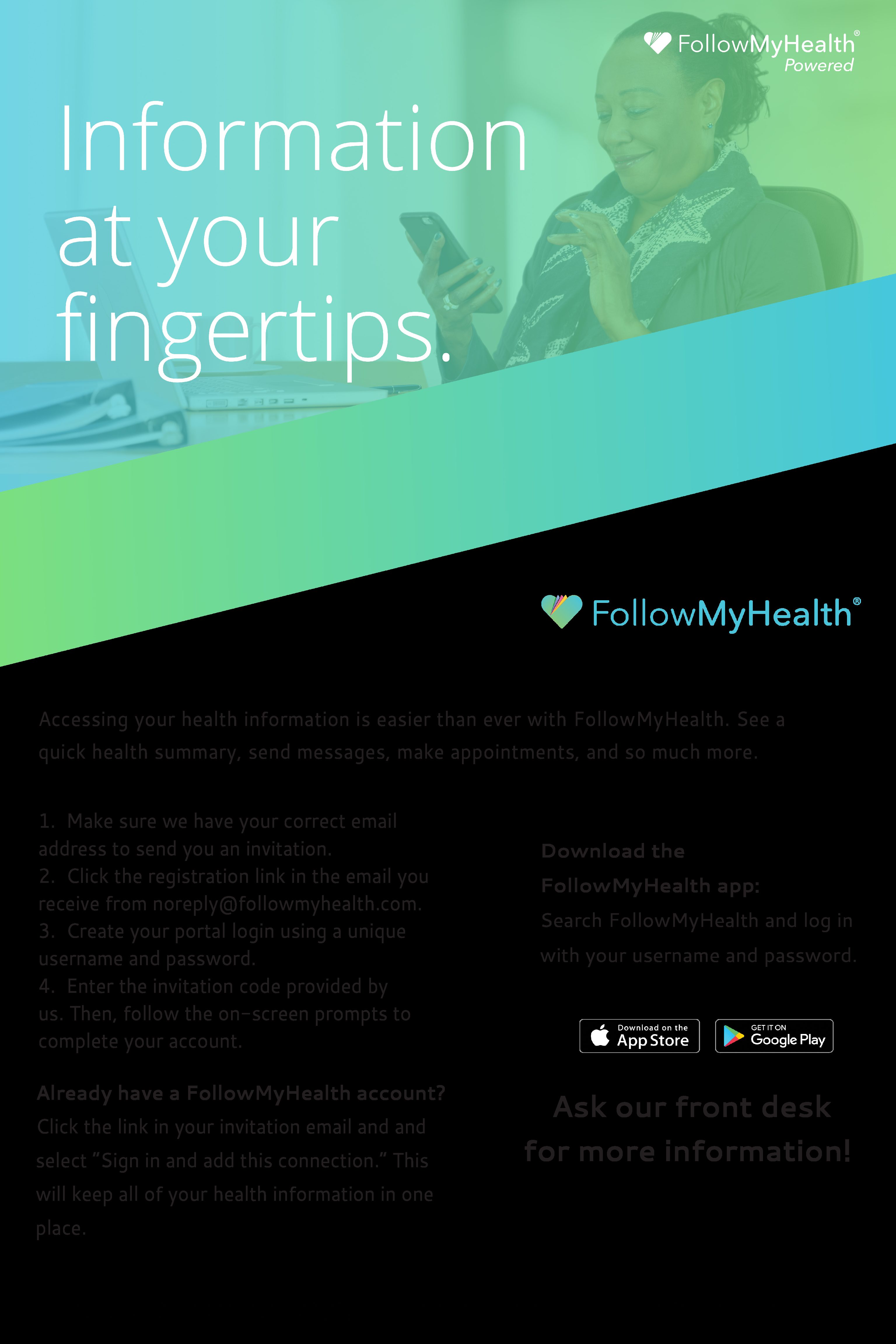 Connect with us on FollowMyHealth